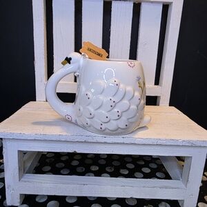 LANG White Swan Sculpted Mug | Embossed Ceramic | New with Tag | Cottage Decor.